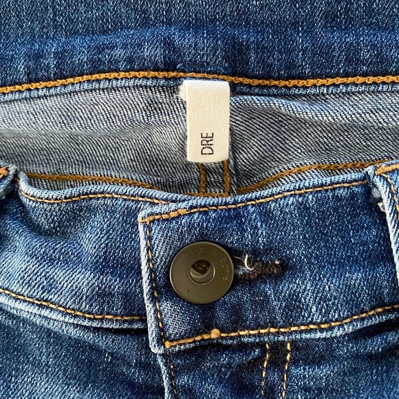 Rag & Bone Dre Raw Hem Mid-Rise Skinny Boyfriend Jeans in Coopers Blue - Size 28 - Picture 8 of 12